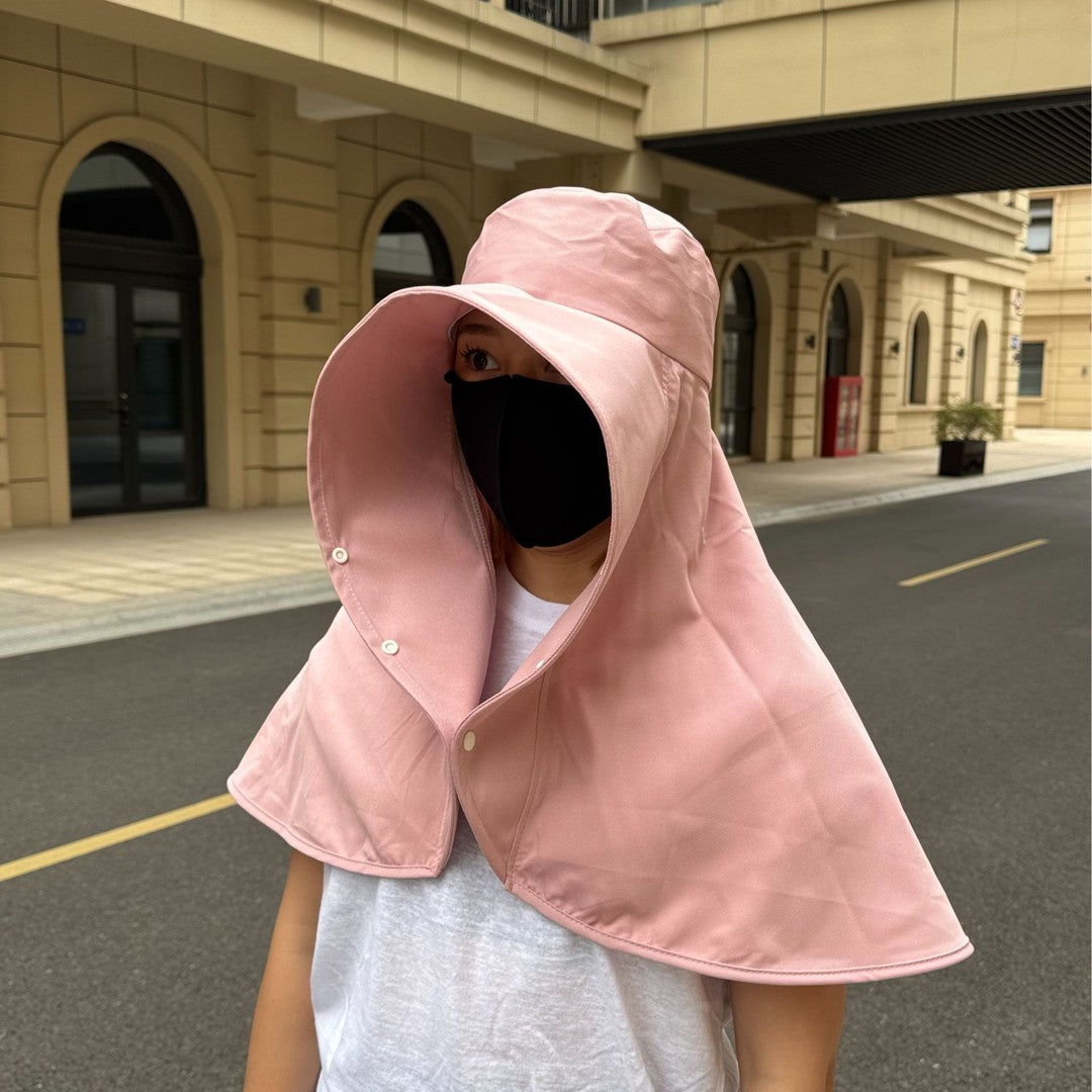 Foldable cycling sun protection hat, all-around one-piece hat, extended neck protection, UV protection fisherman hat