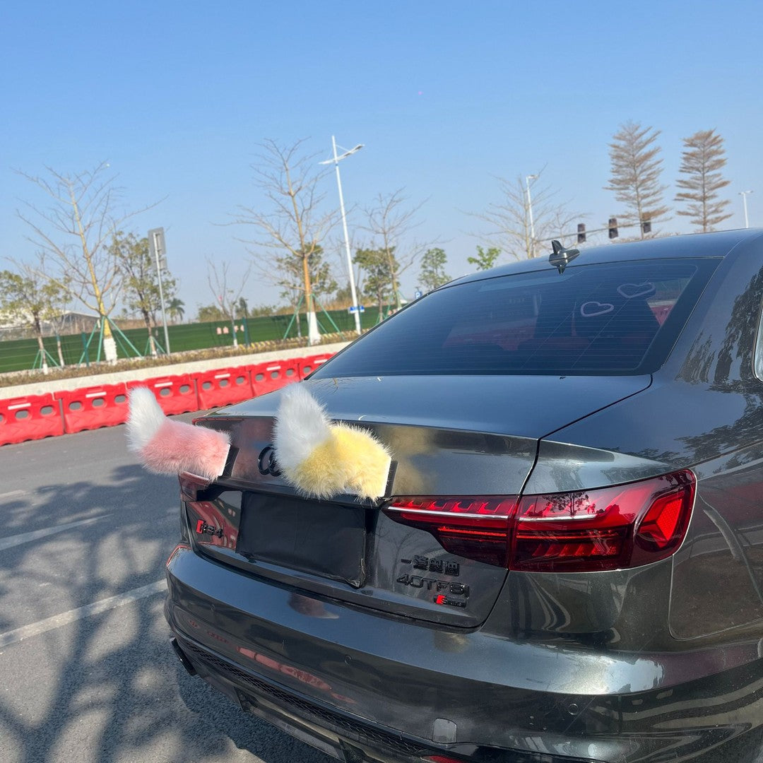 Electric car tail that moves, voice-controlled electric car tail