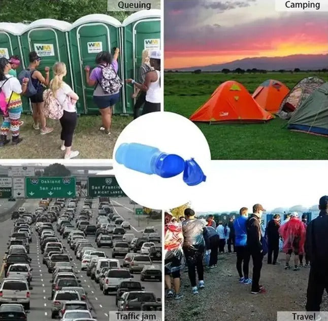 Set of 2 Portable Car Urinals – Outdoor Standing Urination Aid for Travel Emergencies – Reusable & Compact