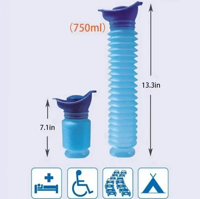 Set of 2 Portable Car Urinals – Outdoor Standing Urination Aid for Travel Emergencies – Reusable & Compact