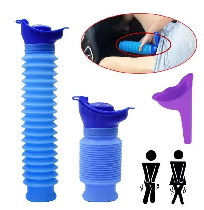 Set of 2 Portable Car Urinals – Outdoor Standing Urination Aid for Travel Emergencies – Reusable & Compact