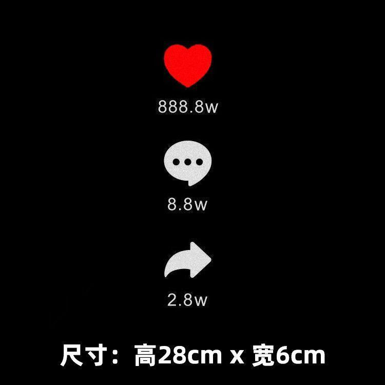 "Like" Heart-Shaped Car Sticker — Waterproof & Sun-Resistant
