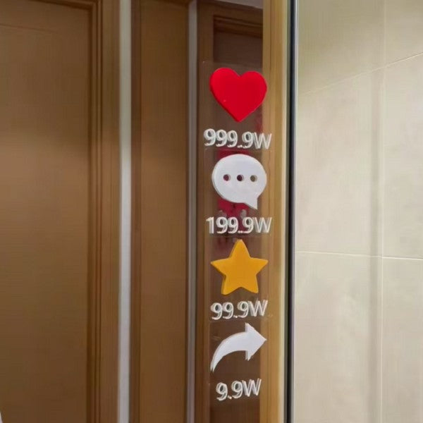 "Like" Heart-Shaped Car Sticker — Waterproof & Sun-Resistant