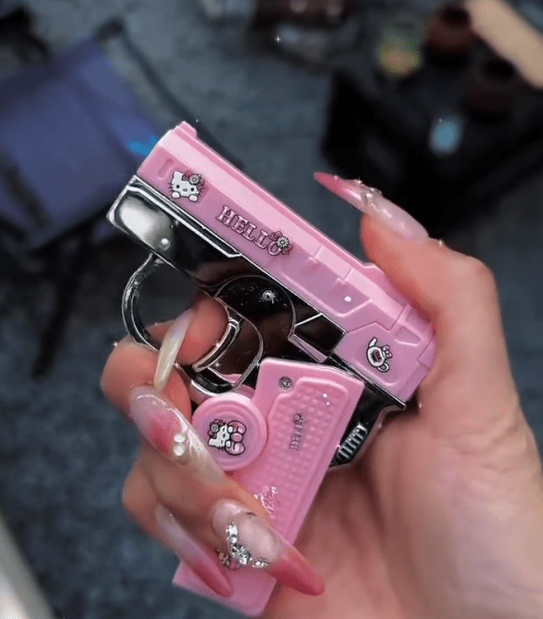 Folding lighter flashing light carrot knife