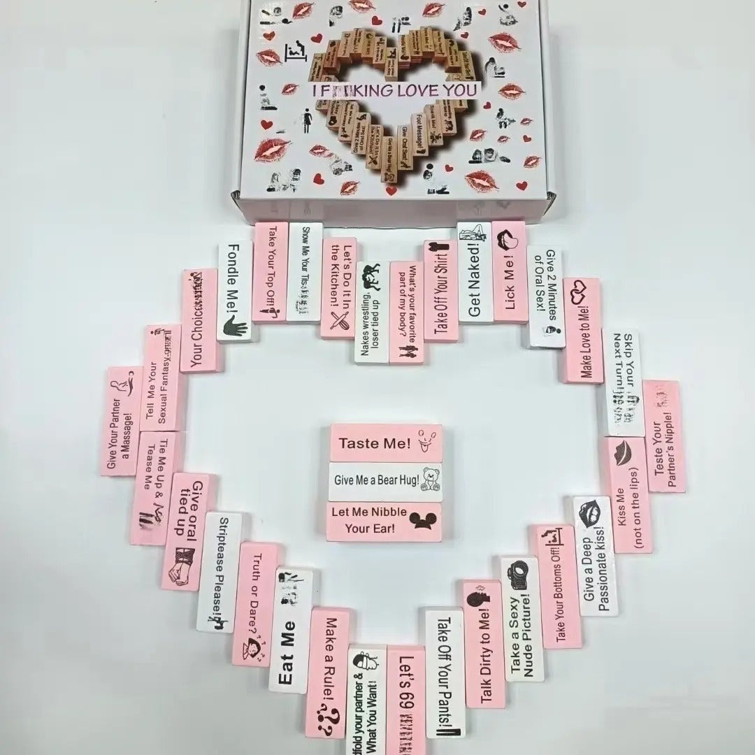 Colorful Couple Dating Blocks, Romantic Date Night Challenge, Perfect Valentine's Day Gift, Wooden Block