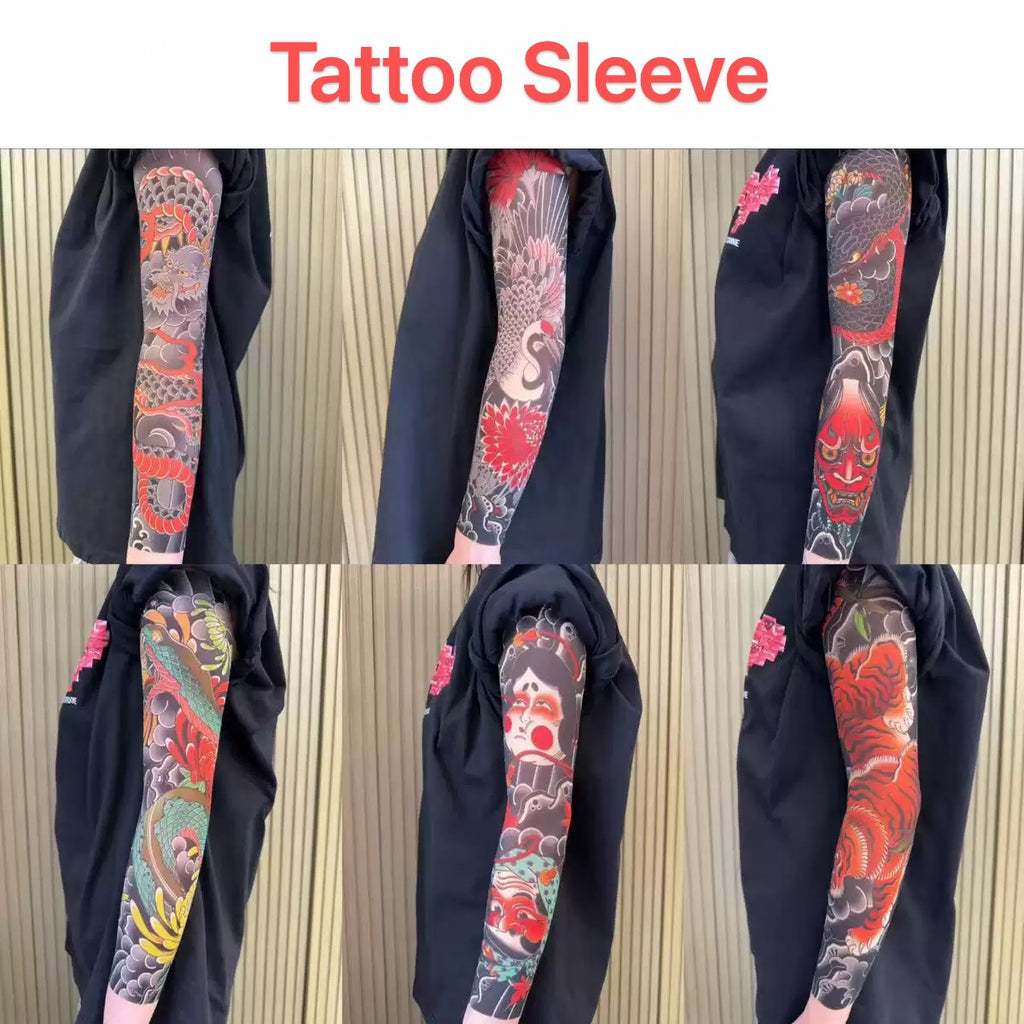 Ultra-clear Tattoo Sleeve Arm Cover Sun Protection High Elasticity Seamless Ice Sleeve UV Protection Quick-drying Arm Protection