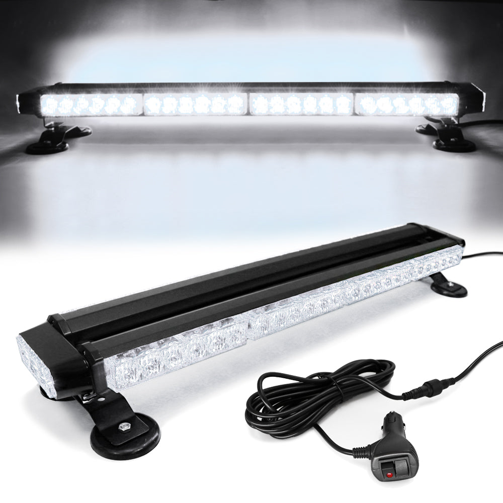 54 LED 26" Double Side Roof Top Strobe Light Bar with Magnetic Base