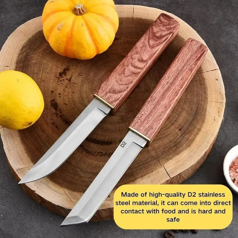 Handmade Portable 2 In 1 Dragon And Phoenix Double Blades Knife
