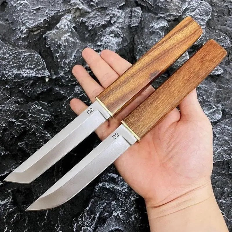 Handmade Portable 2 In 1 Dragon And Phoenix Double Blades Knife