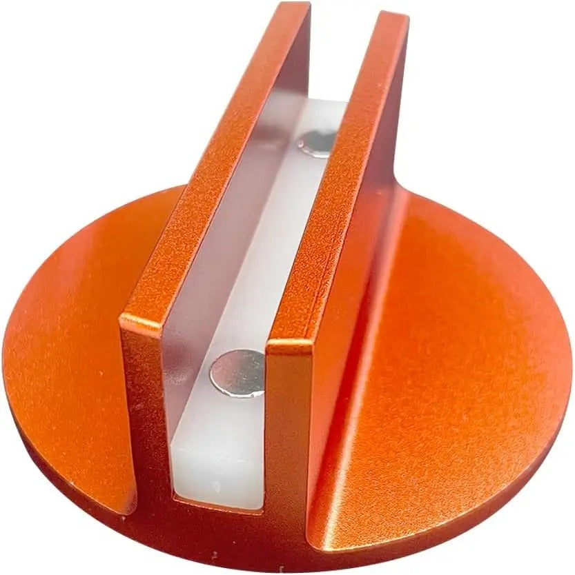 Universal aluminum slotted magnetic jack pad, chassis rail protector