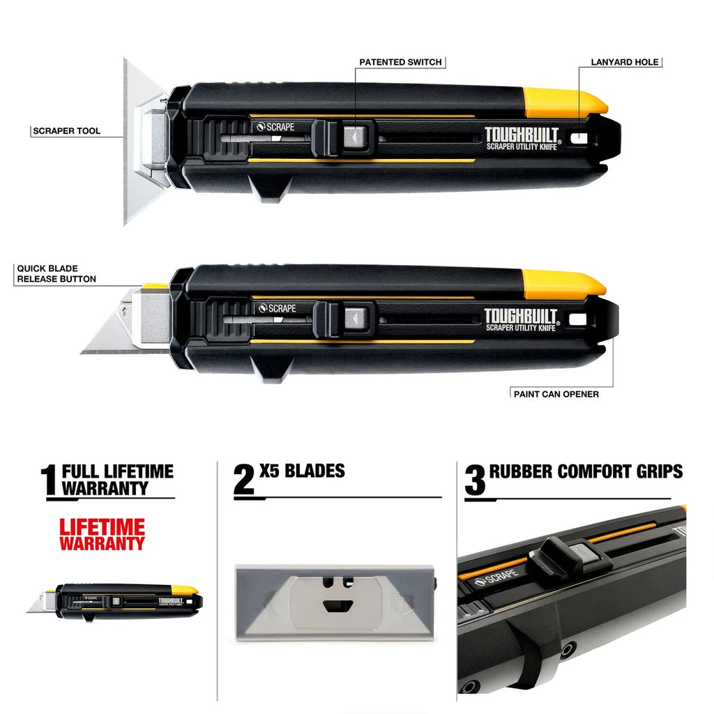 Convertible Utility Knife & Multi-functional Scraper