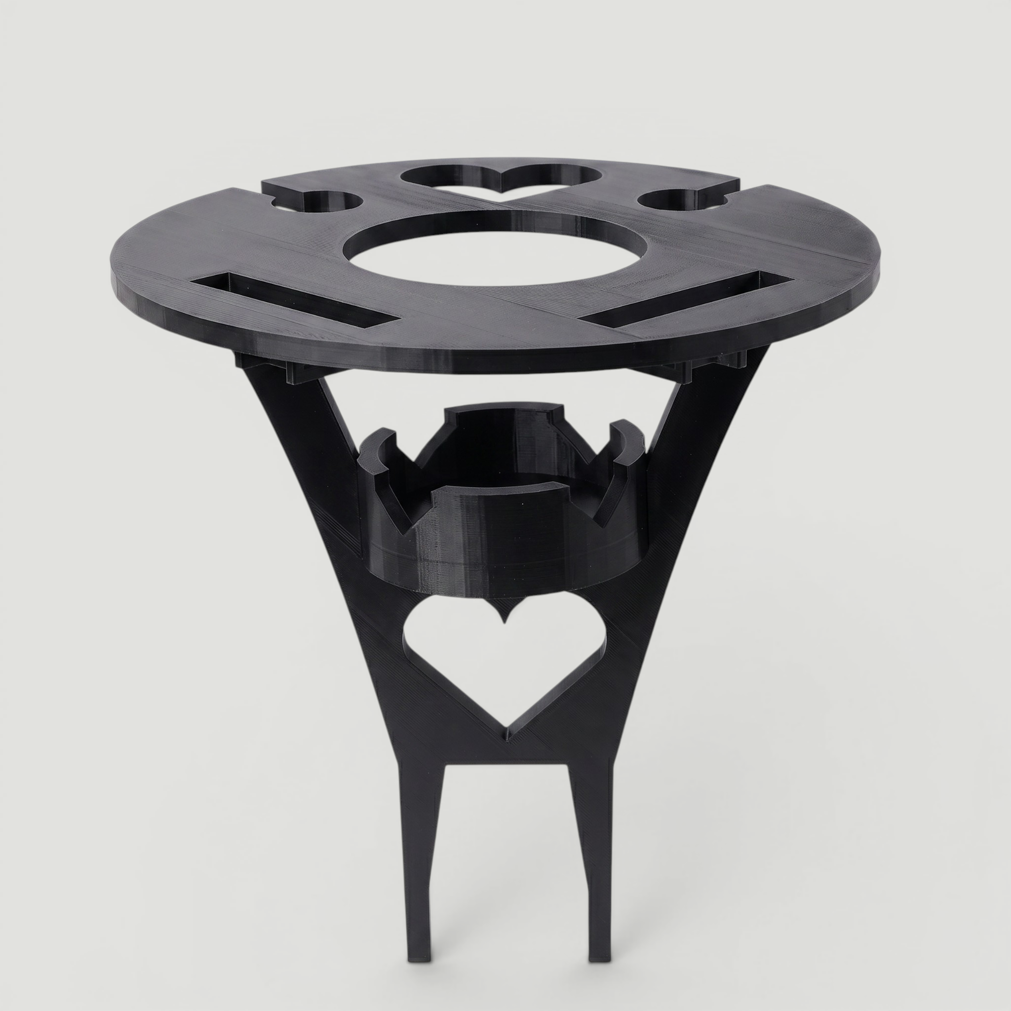 Portable Picnic & Beach Wine Table | 3D-Printed Lightweight Foldable Tray | Holds Wine Glasses, Bottles, and Mobile Phones