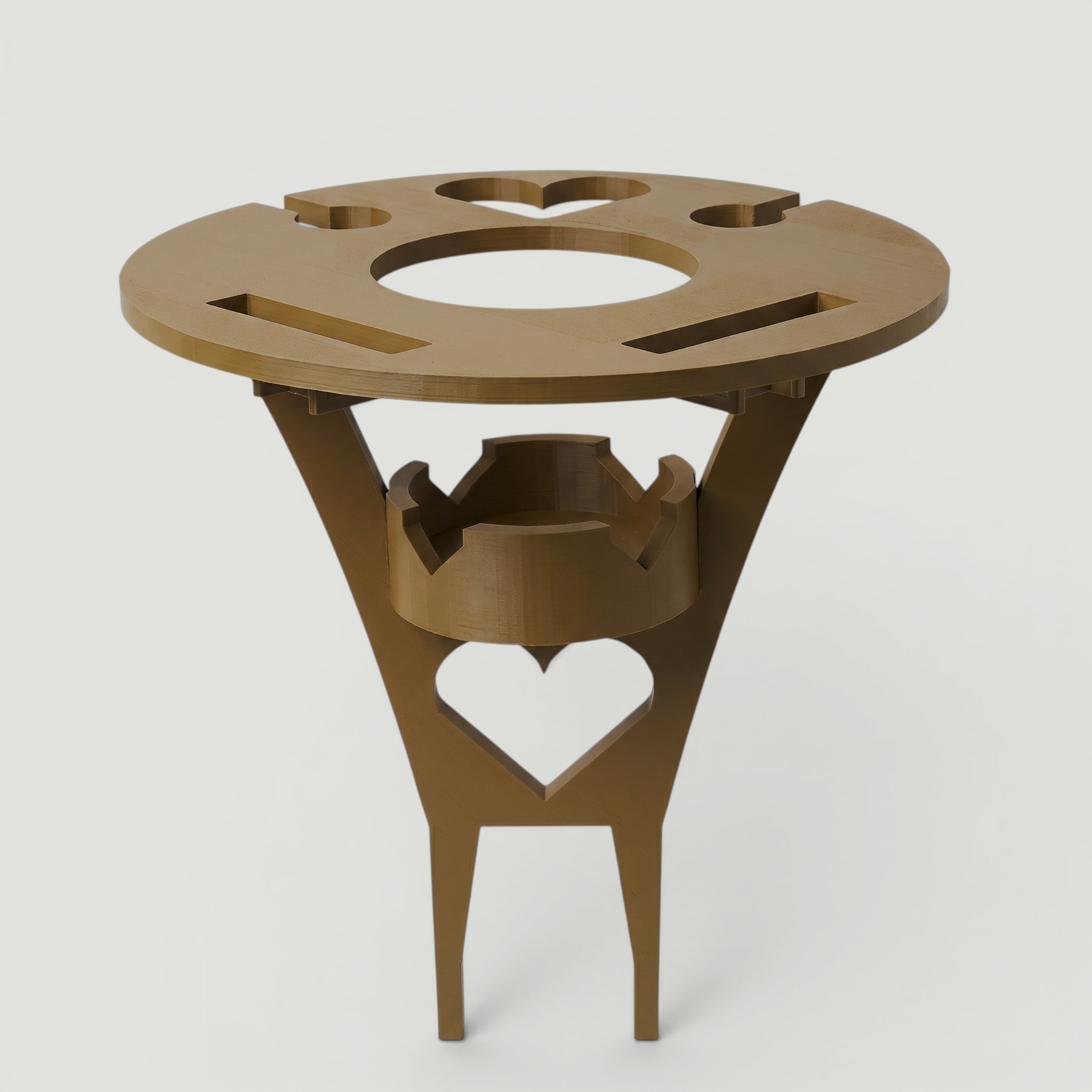 Portable Picnic & Beach Wine Table | 3D-Printed Lightweight Foldable Tray | Holds Wine Glasses, Bottles, and Mobile Phones
