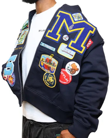 One-of-a-kind patchwork hoodie