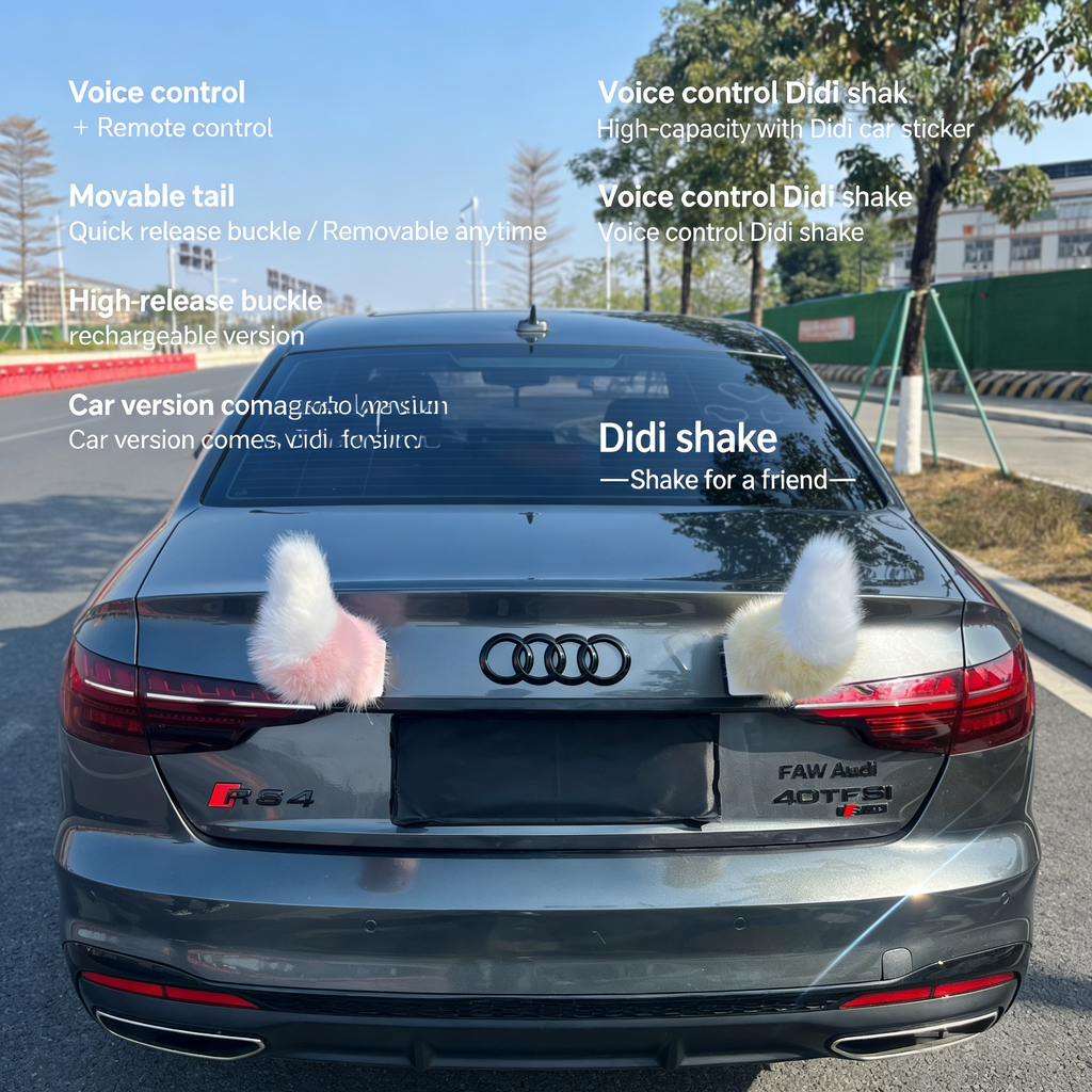 Electric car tail that moves, voice-controlled electric car tail