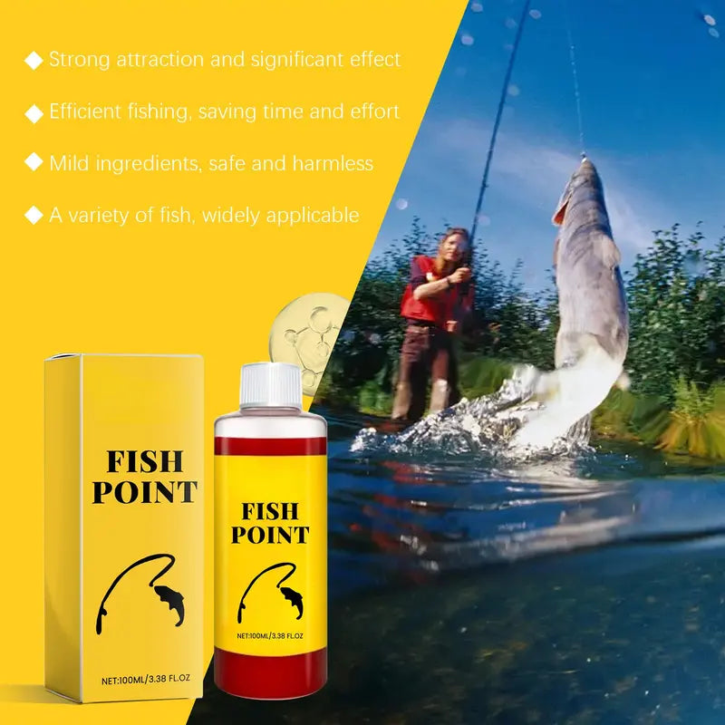 Concentrated Fish Attractant Liquid – Fast-Acting Red Worm Bait Additive for Freshwater Fishing, Enhances Scent & Improves Bite Response (100ml)