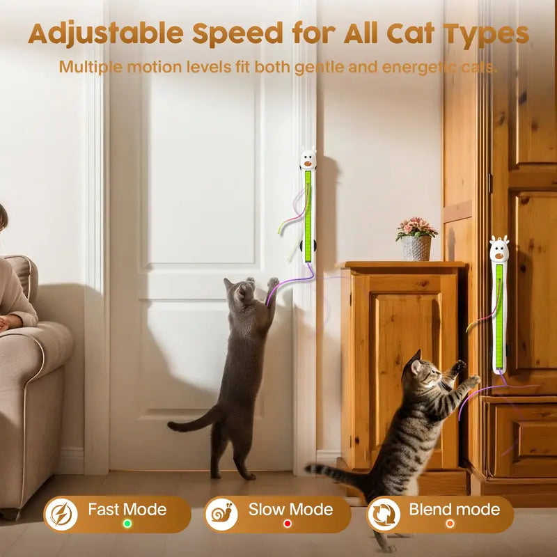 Automatic electric flying rope cat toy