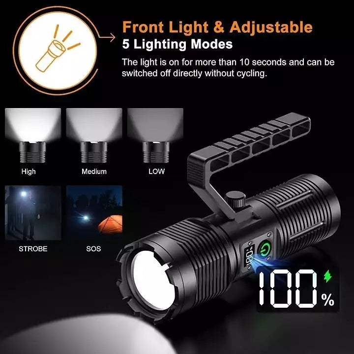 Super Bright Rechargeable Most Powerful Searchlight 200000 Lumens