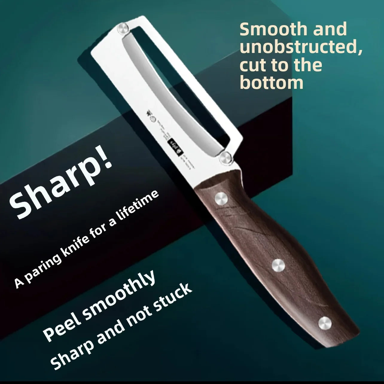 Stainless Steel Peeler Knife withWooden Handle