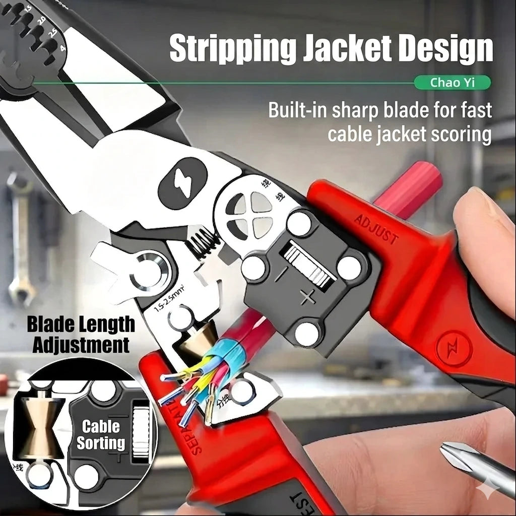 9-in-1 Multi-Functional Digital Display Electrician's Pliers