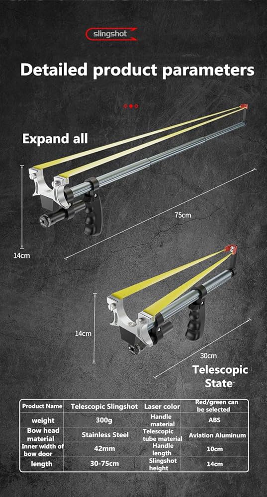 Laser Aiming Telescopic Slingshot