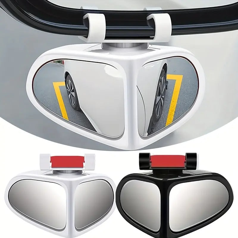 Set of 2 HD Blind Spot Mirrors for Vehicles 360° Adjustable Ultra-Clear Glass Wide-Angle View for Front & Rear Wheels Perfect for Trucks SUVs and Sedans