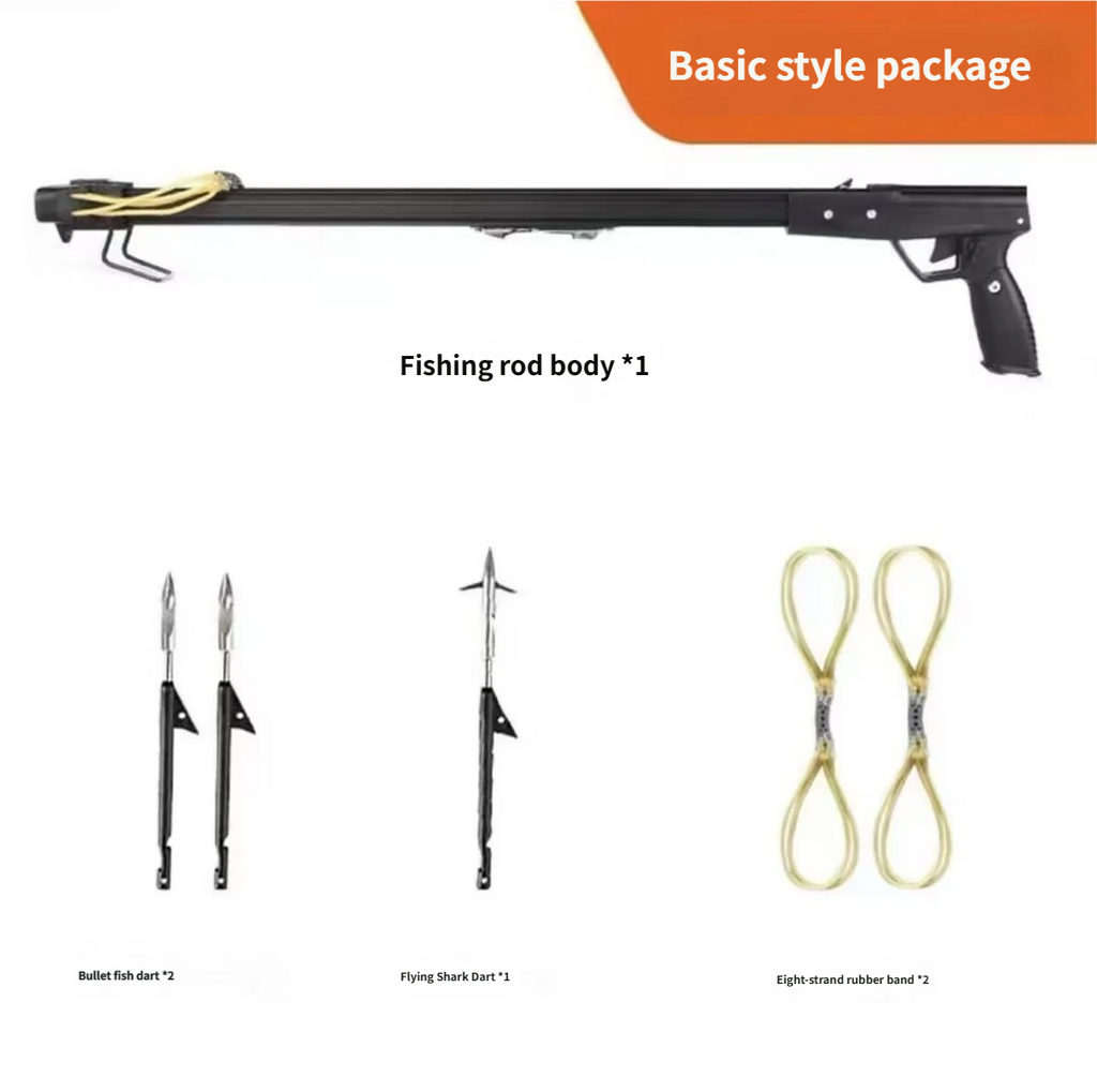 Powerful Long Rod Slingshot with Fishing Reel