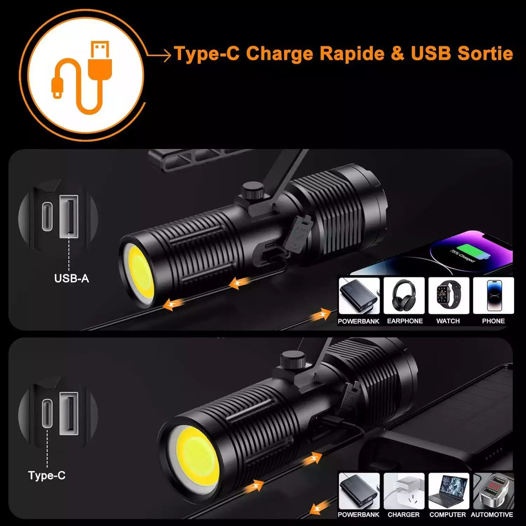 Super Bright Rechargeable Most Powerful Searchlight 200000 Lumens