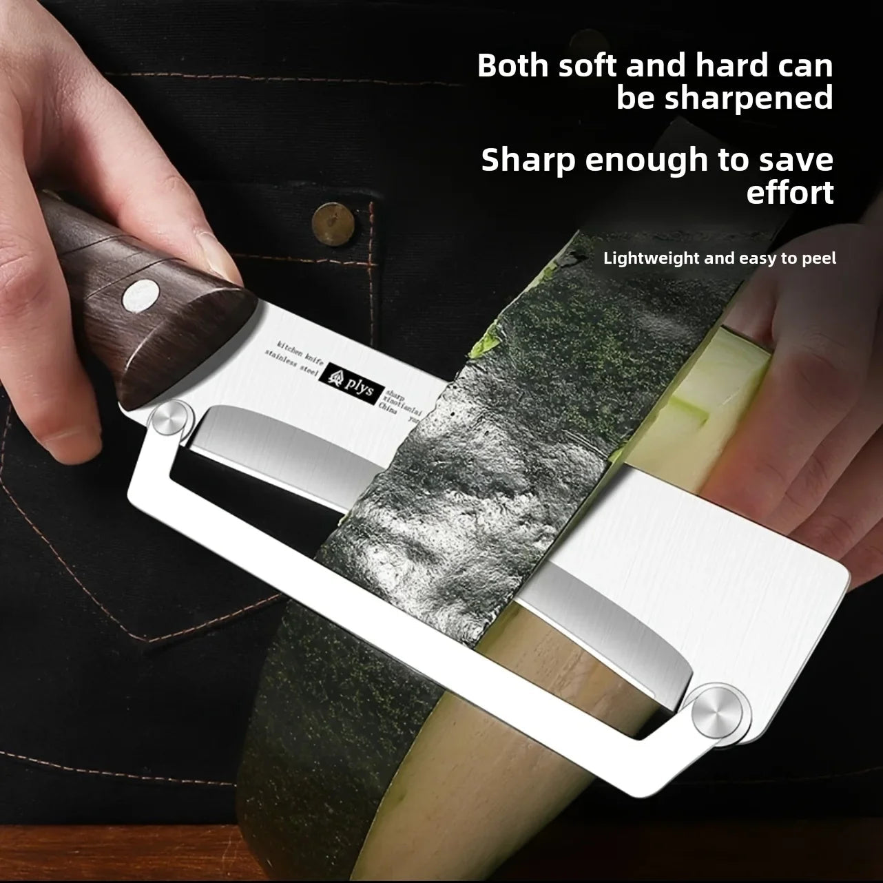 Stainless Steel Peeler Knife withWooden Handle