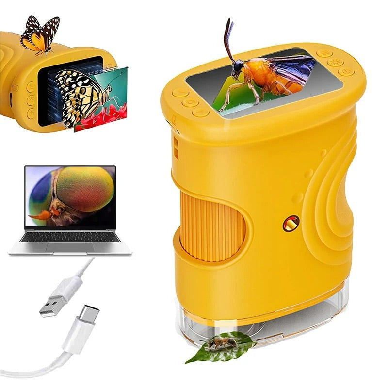 Outdoor exploration children's handheld digital microscope