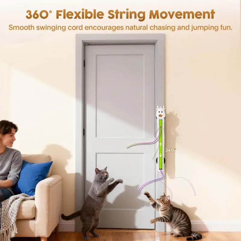 Automatic electric flying rope cat toy