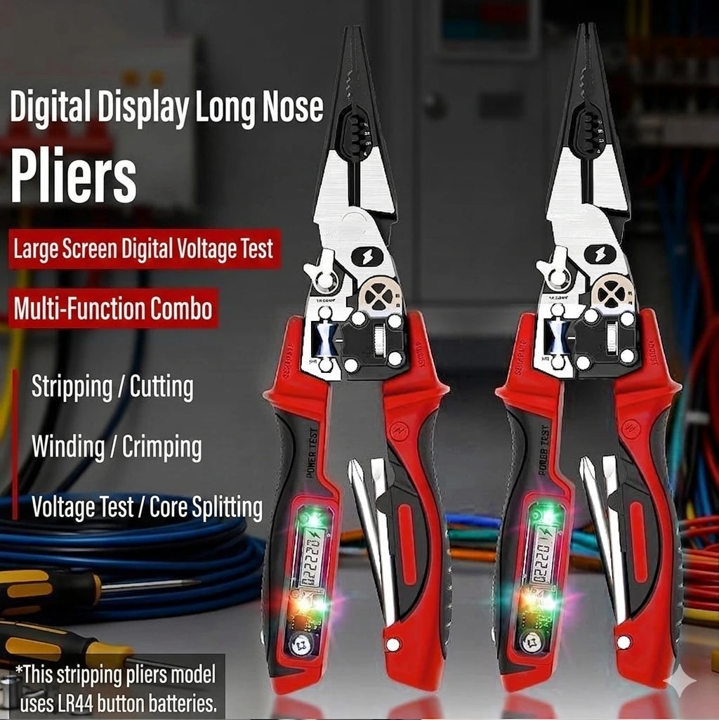 9-in-1 Multi-Functional Digital Display Electrician's Pliers