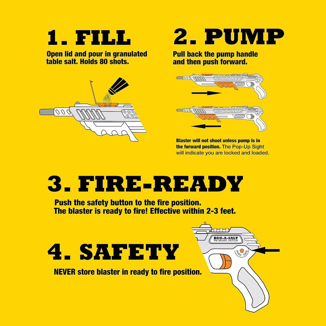 Salt-shooting fly gun / Salt shotgun (adult novelty item)