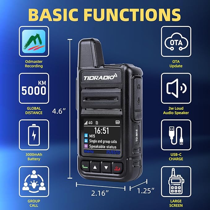 4G LTE Unlimited Nationwide PTT Two-Way Radio
