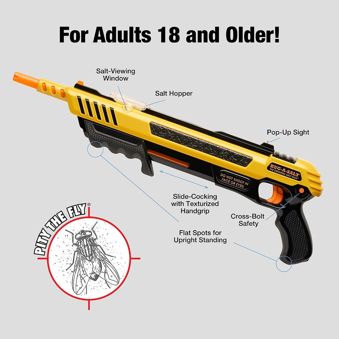 Salt-shooting fly gun / Salt shotgun (adult novelty item)