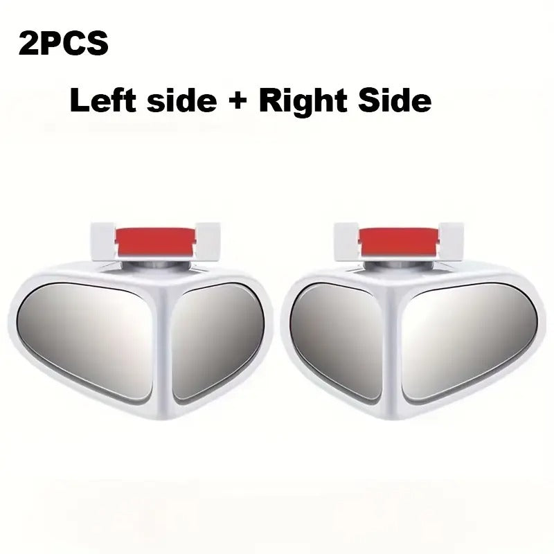 Set of 2 HD Blind Spot Mirrors for Vehicles 360° Adjustable Ultra-Clear Glass Wide-Angle View for Front & Rear Wheels Perfect for Trucks SUVs and Sedans