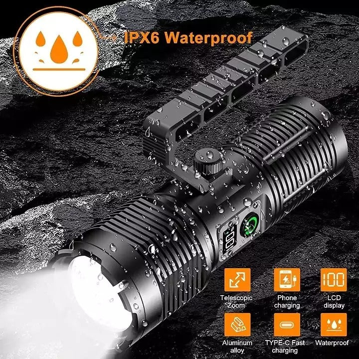 Super Bright Rechargeable Most Powerful Searchlight 200000 Lumens