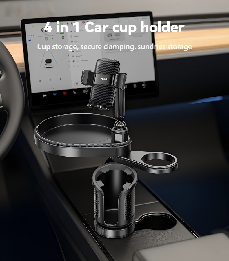 Rotating Phone Mount 4 in 1 Multifunctional Car Cup Phone Holder