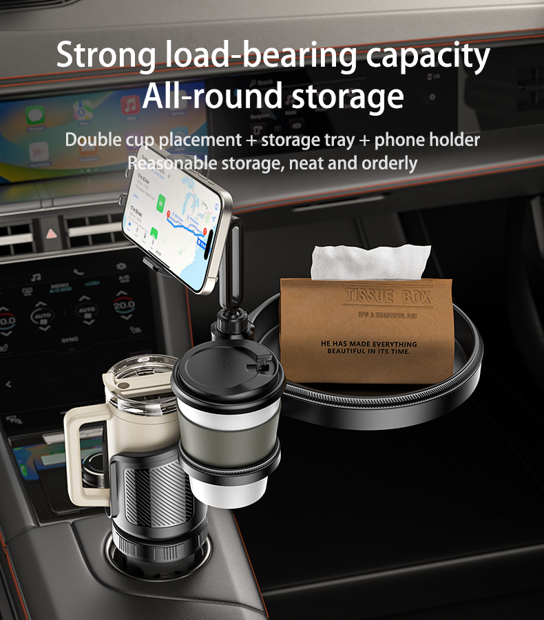 Rotating Phone Mount 4 in 1 Multifunctional Car Cup Phone Holder