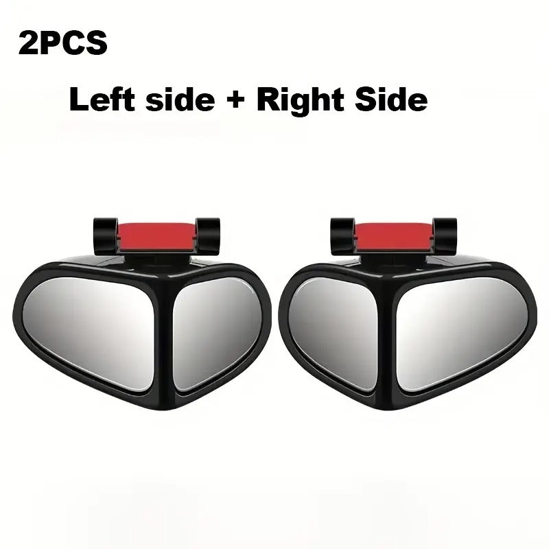 Set of 2 HD Blind Spot Mirrors for Vehicles 360° Adjustable Ultra-Clear Glass Wide-Angle View for Front & Rear Wheels Perfect for Trucks SUVs and Sedans