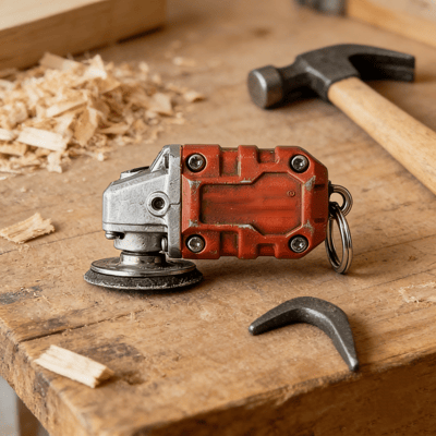 Mini Functional Power ToolKeychain Set