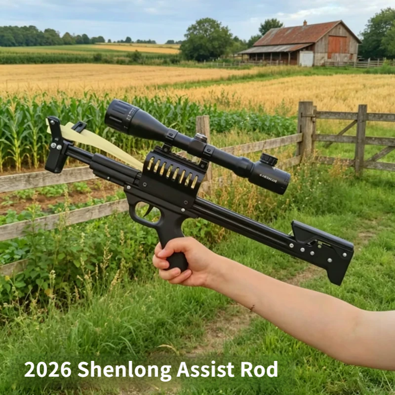 "Flying Shark" Precision Laser Slingshot with Folding Wrist Brace – Complete Set for Outdoor Use