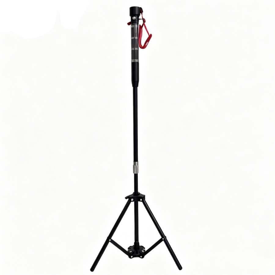 Multifunctional adjustable telescopic aluminum alloy hiking pole, foldable hiking pole with lighter, modern style