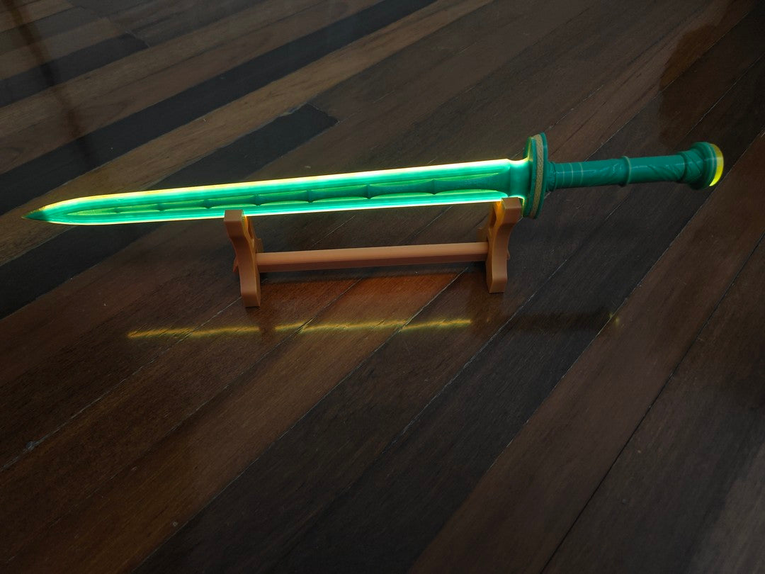 Green Bamboo Bee Cloud Sword, 40cm/90cm, 3D Printed, Illuminating