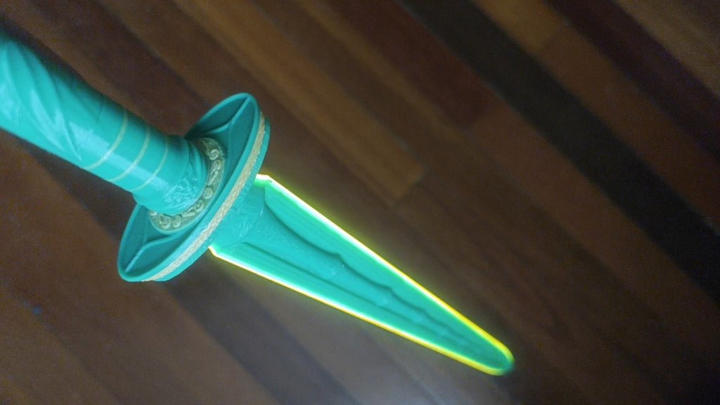 Green Bamboo Bee Cloud Sword, 40cm/90cm, 3D Printed, Illuminating