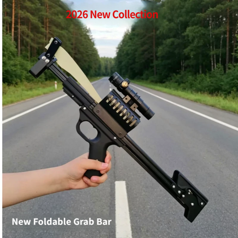 "Flying Shark" Precision Laser Slingshot with Folding Wrist Brace – Complete Set for Outdoor Use