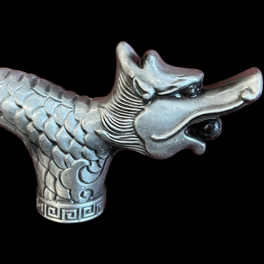 Double-Headed [Dragon-Head Quad-Blade Cane Sword] — Longquan-Forged, Quenched Manganese Steel