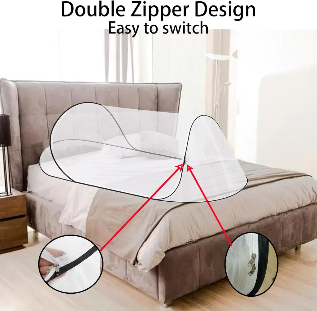 Large pop-up mosquito net, portable foldable mosquito net
