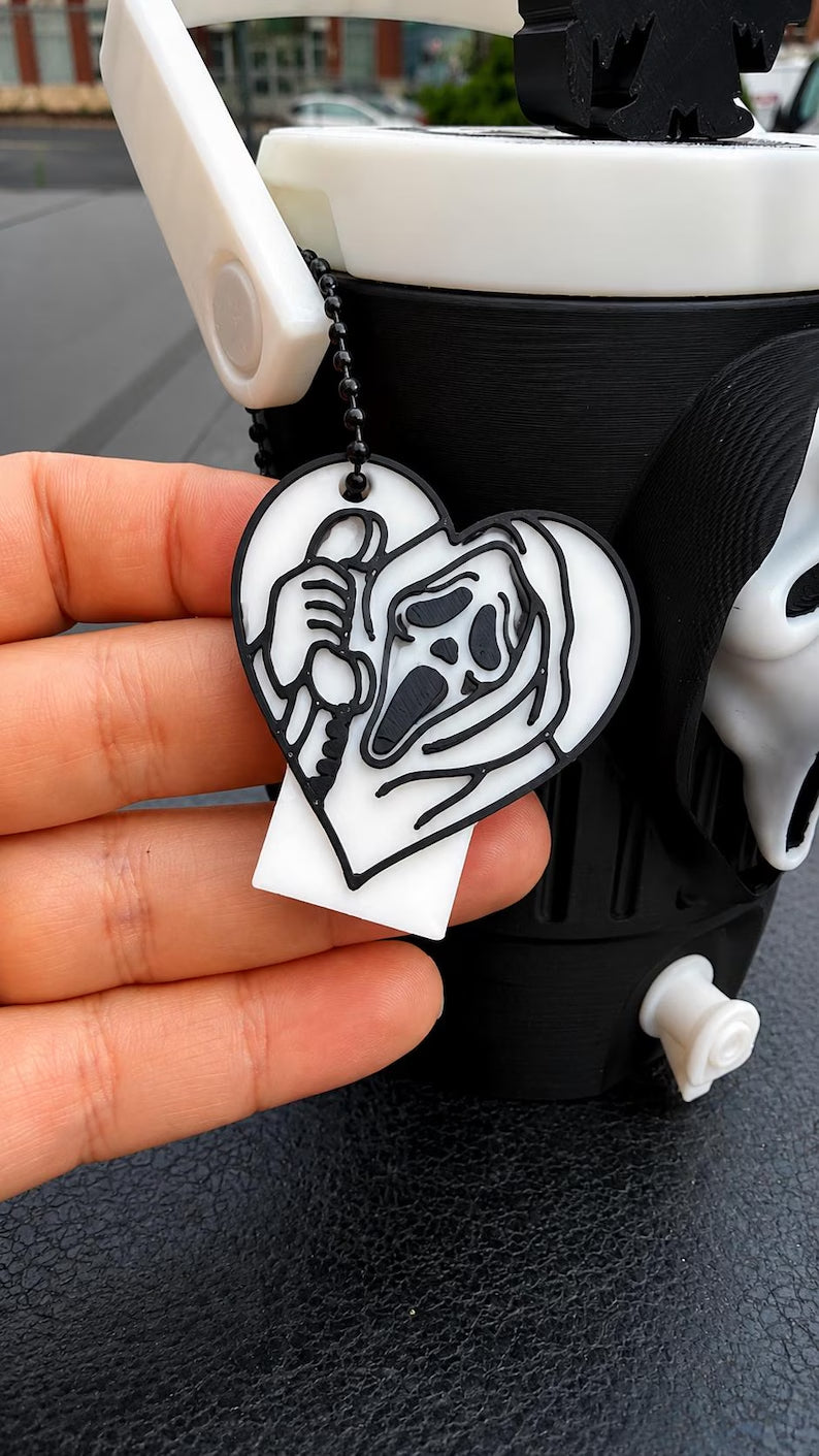 Horror 12oz Can Holder with Lid, Straw Topper & Can Opener | 3D Printed Horror Gift