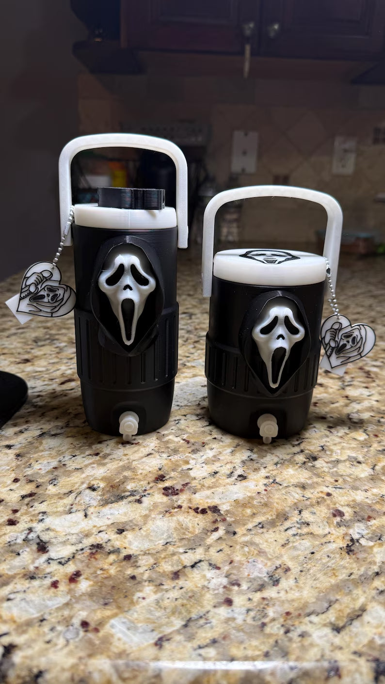 Horror 12oz Can Holder with Lid, Straw Topper & Can Opener | 3D Printed Horror Gift